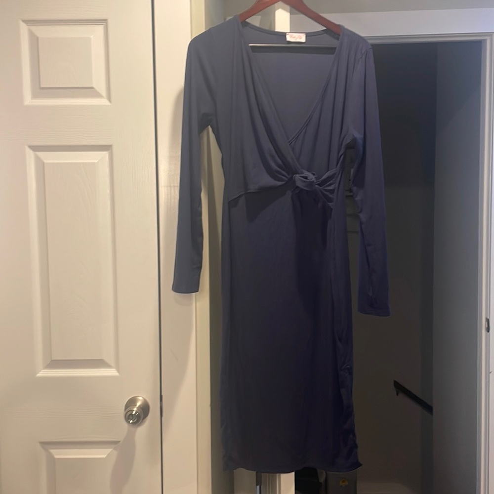 Pink lily wrap dress